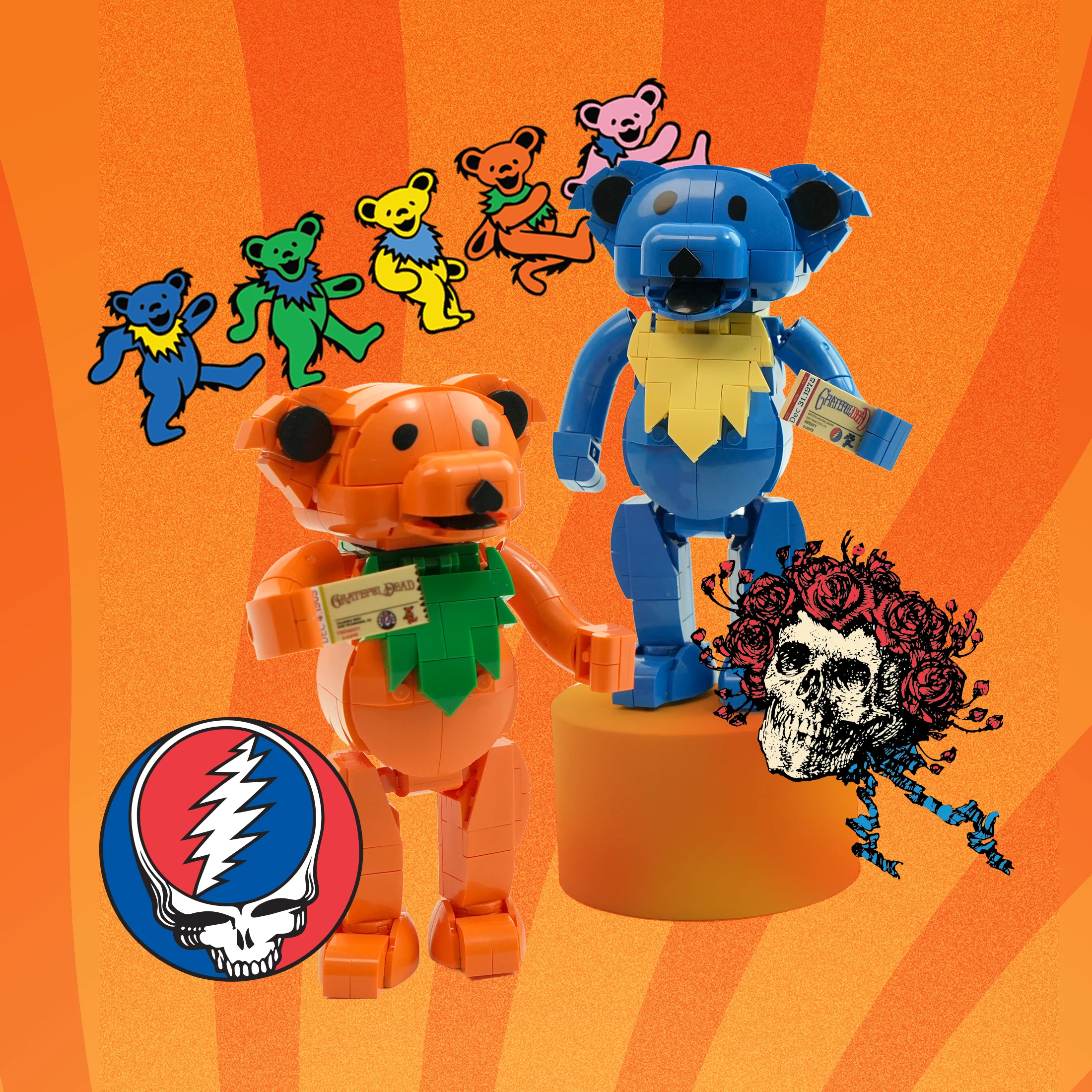 Ashbury Orange Dancing Bear - Image 7