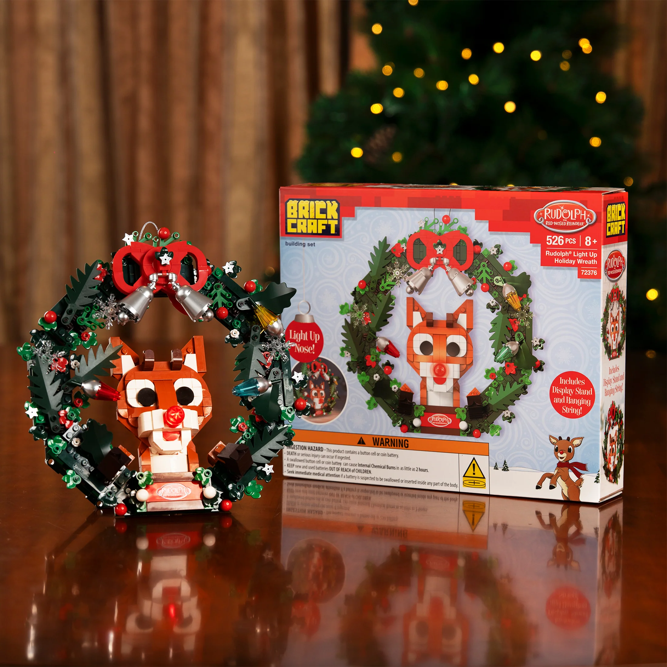 Rudolph Light Up Holiday Wreath - Image 6