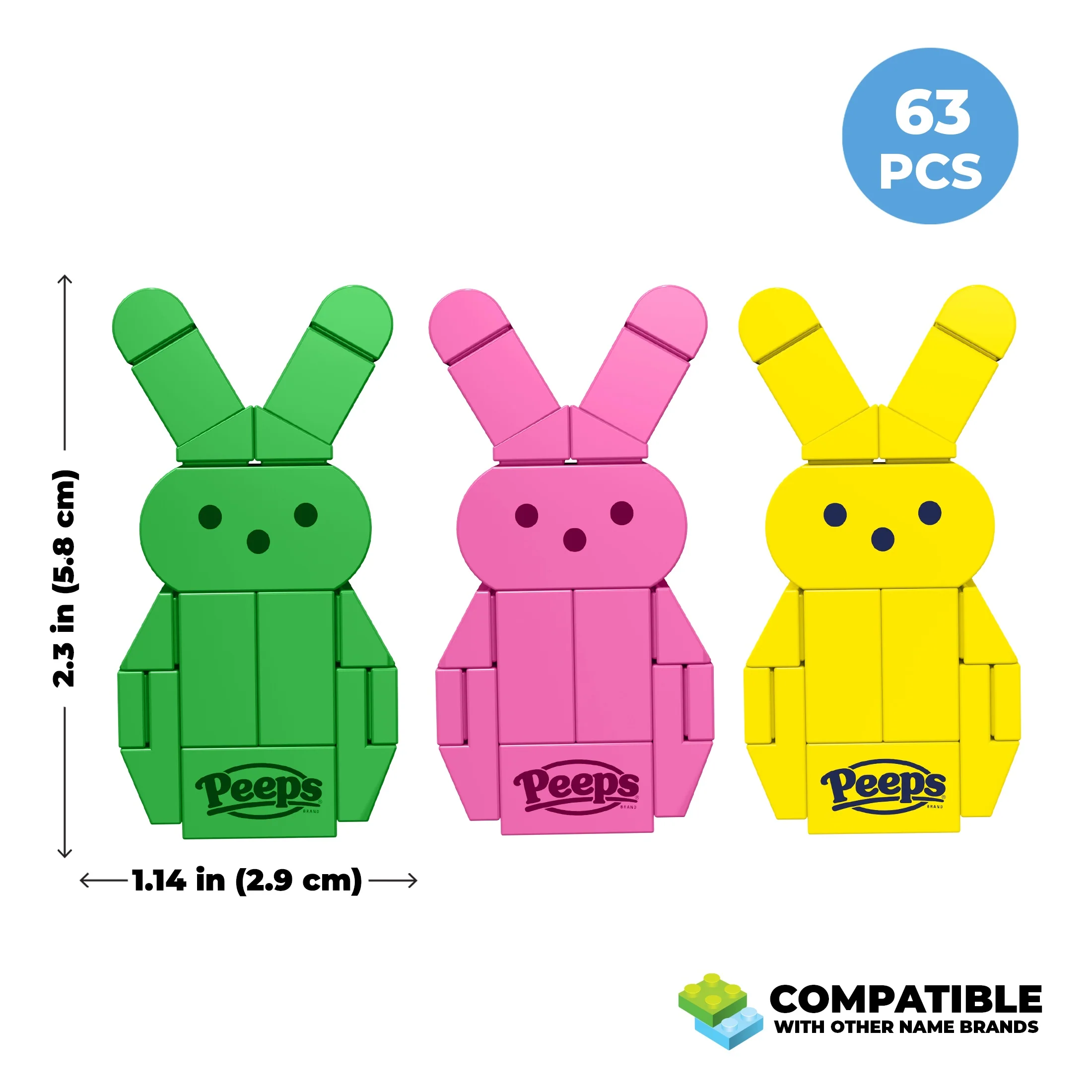 Peeps Green, Pink, and Yellow Bunny - Image 4