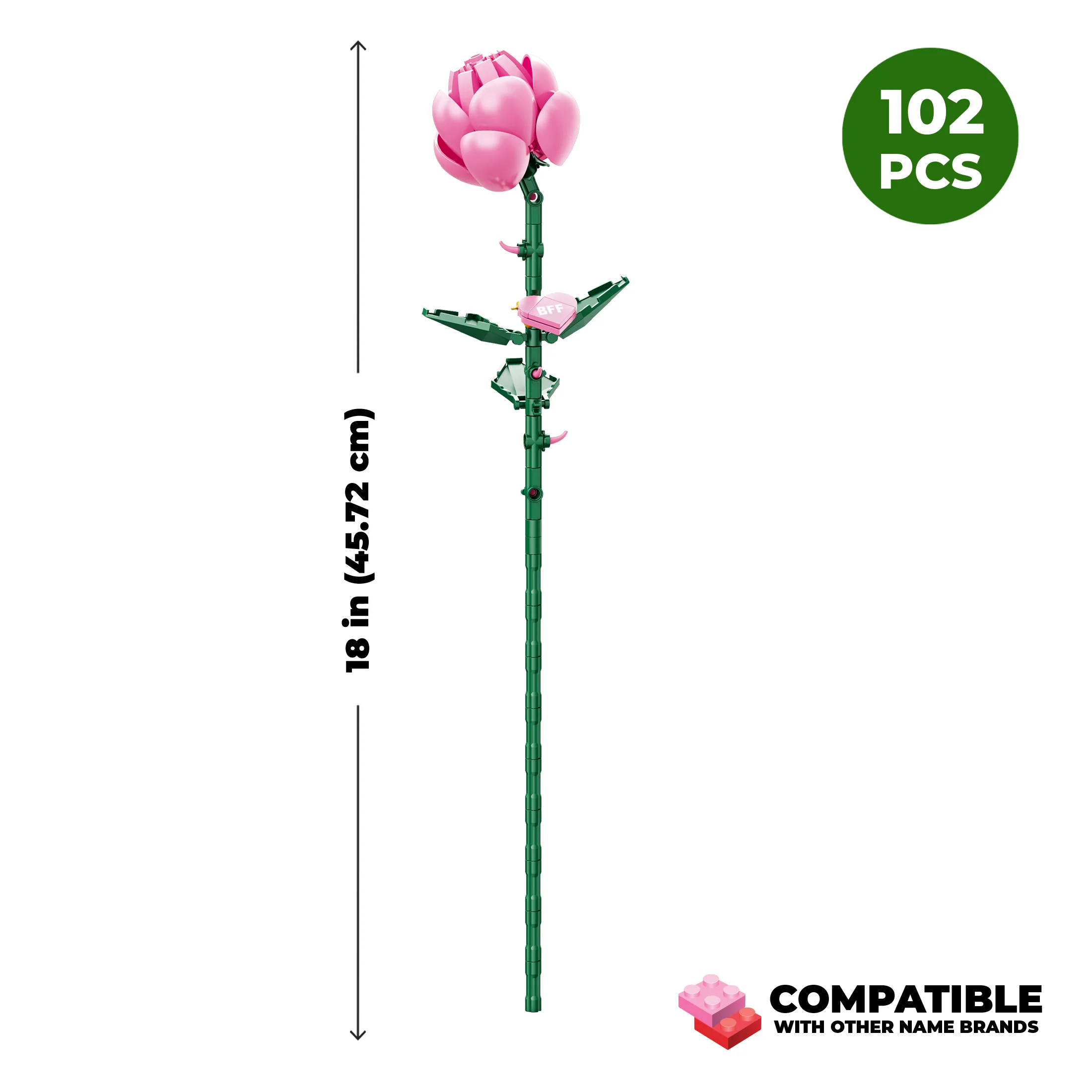 Pink Long Stem Rose - Image 4