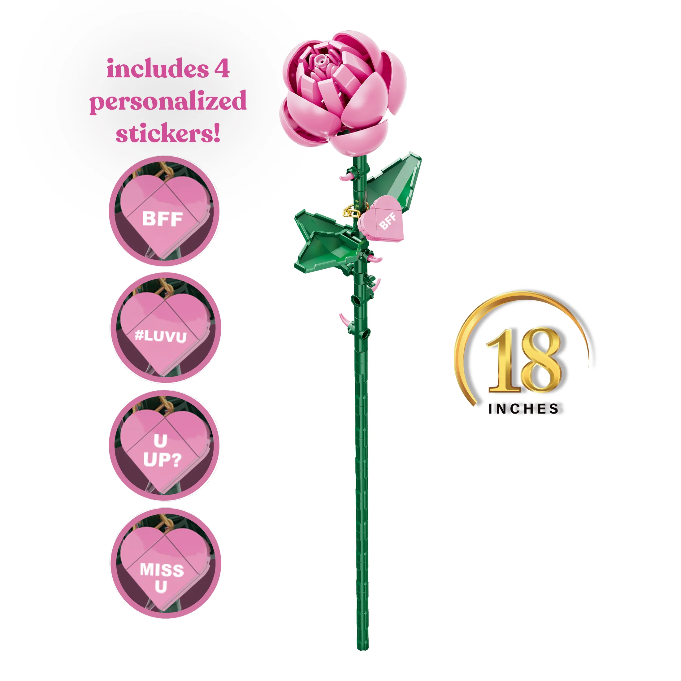 Pink Long Stem Rose - Image 5