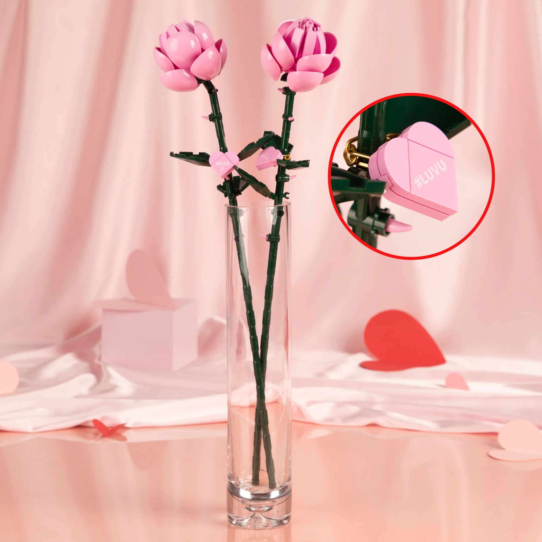 Pink Long Stem Rose - Image 6