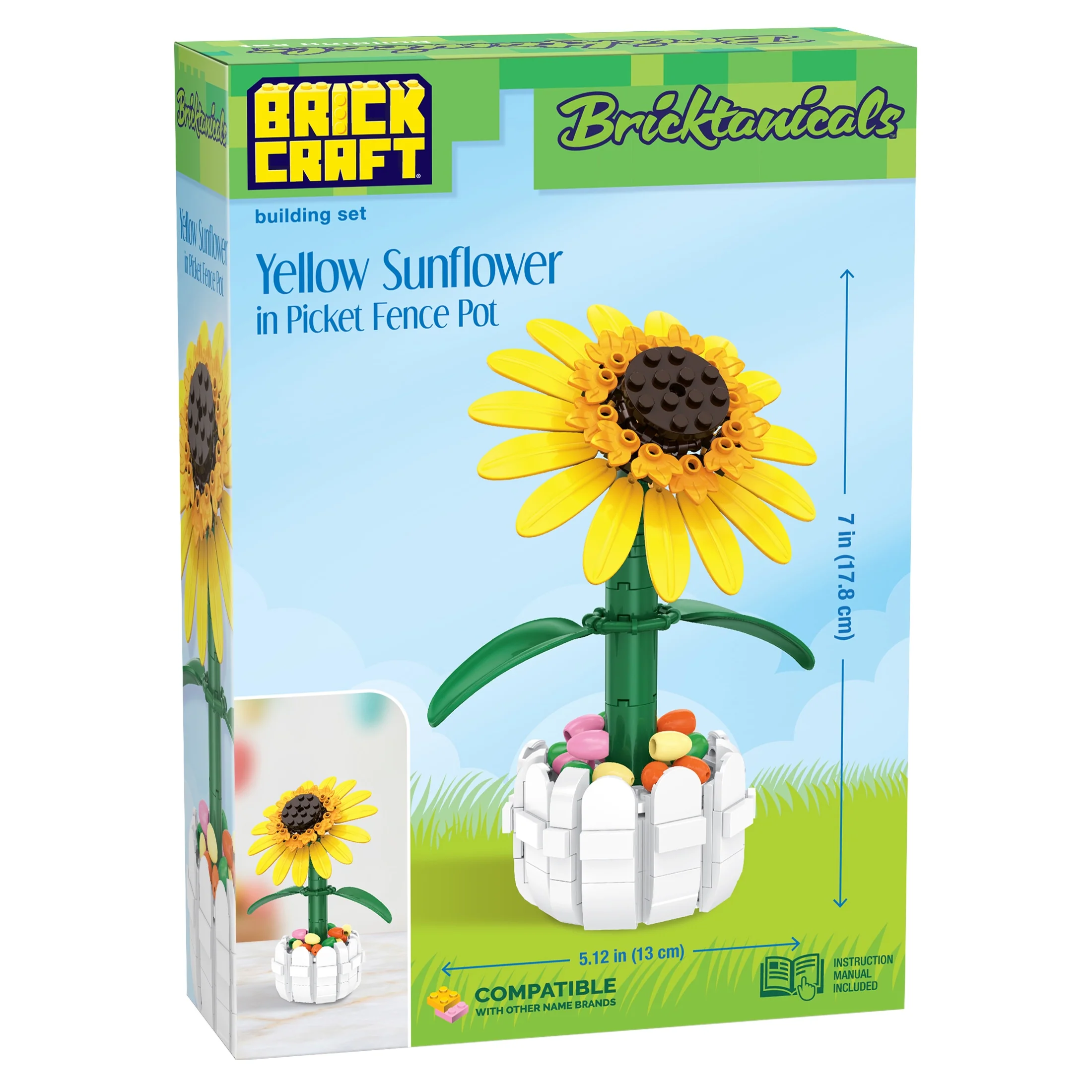 Yellow Sunflower in Picket Fence Pot - Image 8